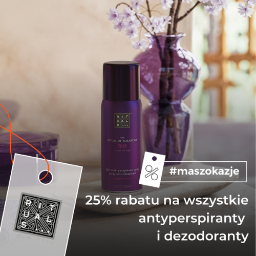 25% rabatu na wszystkie antyperspiranty i dezodoranty*