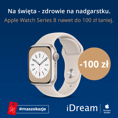 Apple Watch Series 8 nawet do 100 zł taniej