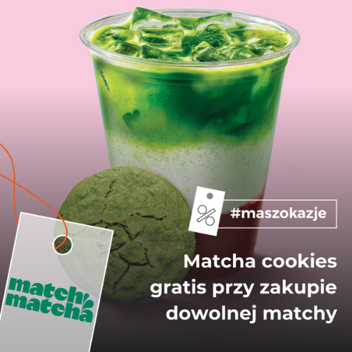 Matcha cookies gratis przy zakupie dowolnej matchy
