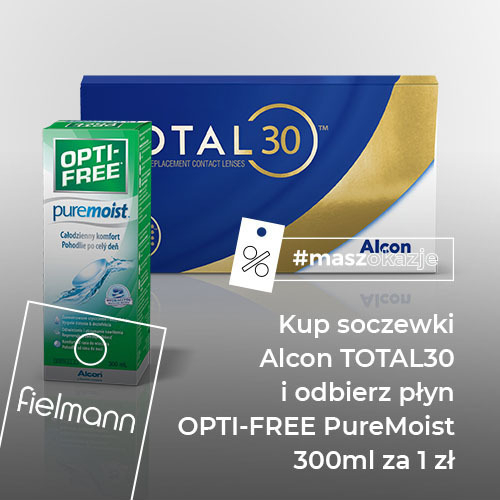 Kup soczewki Alcon TOTAL30 i odbierz płyn OPTI-FREE PureMoist 300ml za 1 zł