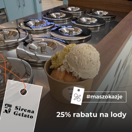 25% rabatu na lody