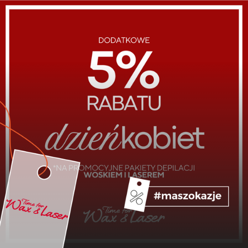 5% rabatu na promocyjne pakiety dla pierwszych 20 osób