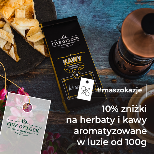 10% zniżki na herbaty i kawy aromatyzowane w luzie od 100 g