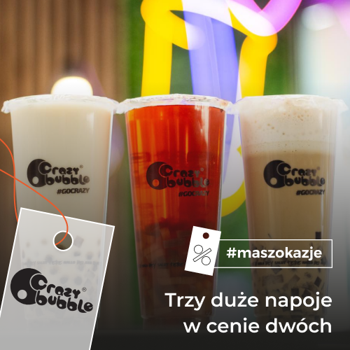 Trzy duże napoje w cenie dwóch