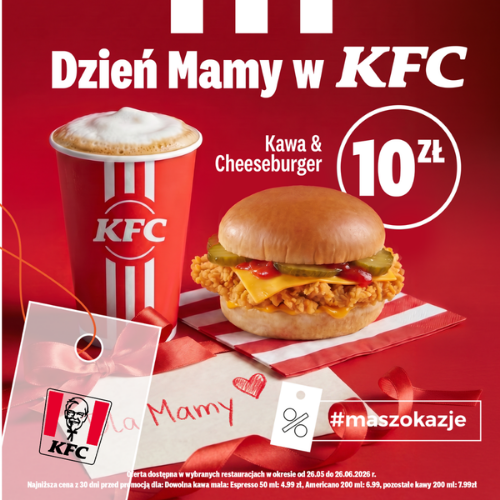 Kawa i Cheeseburger w cenie 10 zł