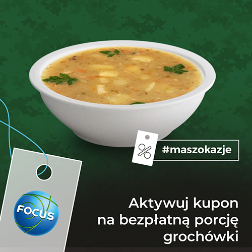 Aktywuj kupon na bezpłatną porcję grochówki