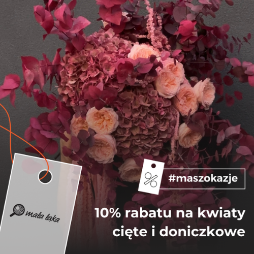 10% rabatu na kwiaty cięte i doniczkowe