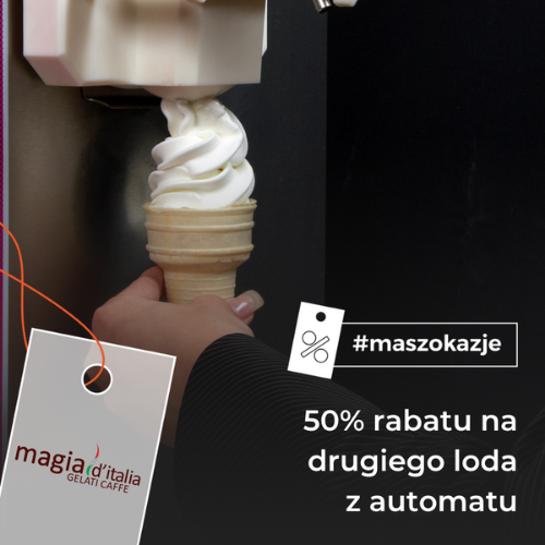 50% rabatu na drugiego loda z automatu
