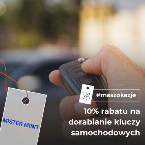 10% rabatu na dorabianie kluczy samochodowych