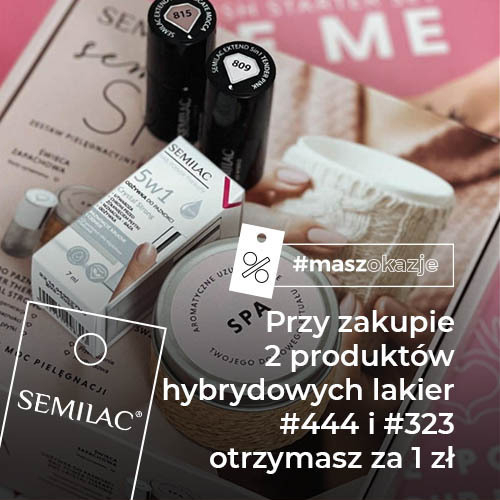 Przy zakupie 2 produktow hybrydowych lakier #444 i  #323 otrzymasz za 1 zł 