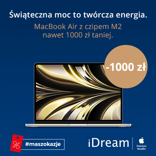MacBook Air z czipem M2 nawet 1000 zł taniej