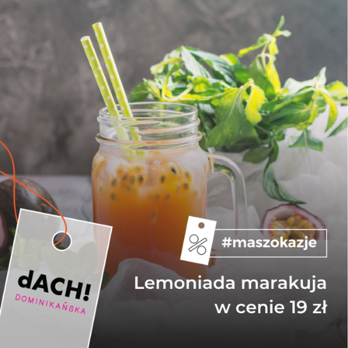 Lemoniada marakuja w cenie 19 zł