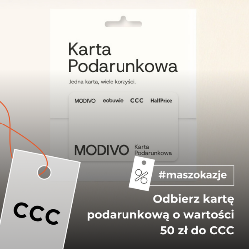 Odbierz kartę podarunkową o wartości 50 zł do CCC