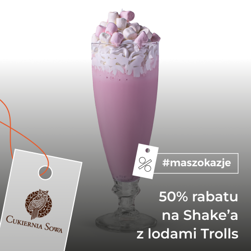 50% rabatu na Shake'a z lodami Trolls