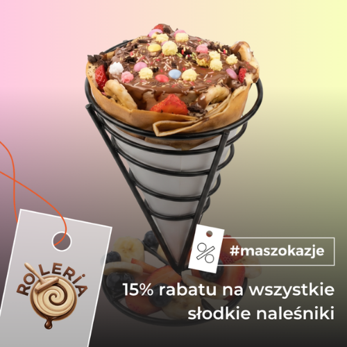 15% rabatu na wszystkie słodkie naleśniki