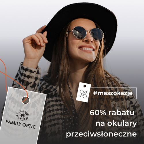 60% rabatu na okulary przeciwsłoneczne