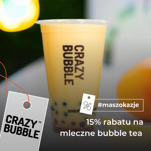 15% rabatu na mleczne bubble tea*