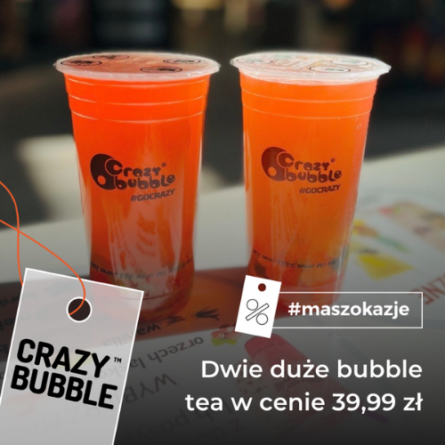 Dwie duże bubble tea w cenie 39,99 zł* 
