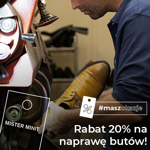 Rabat 20% na naprawę butów!