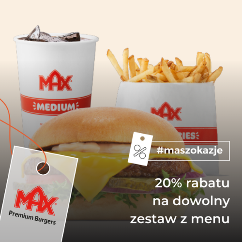 20% rabatu na dowolny zestaw z menu