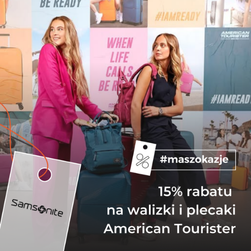 15% rabatu na walizki i plecaki American Tourister